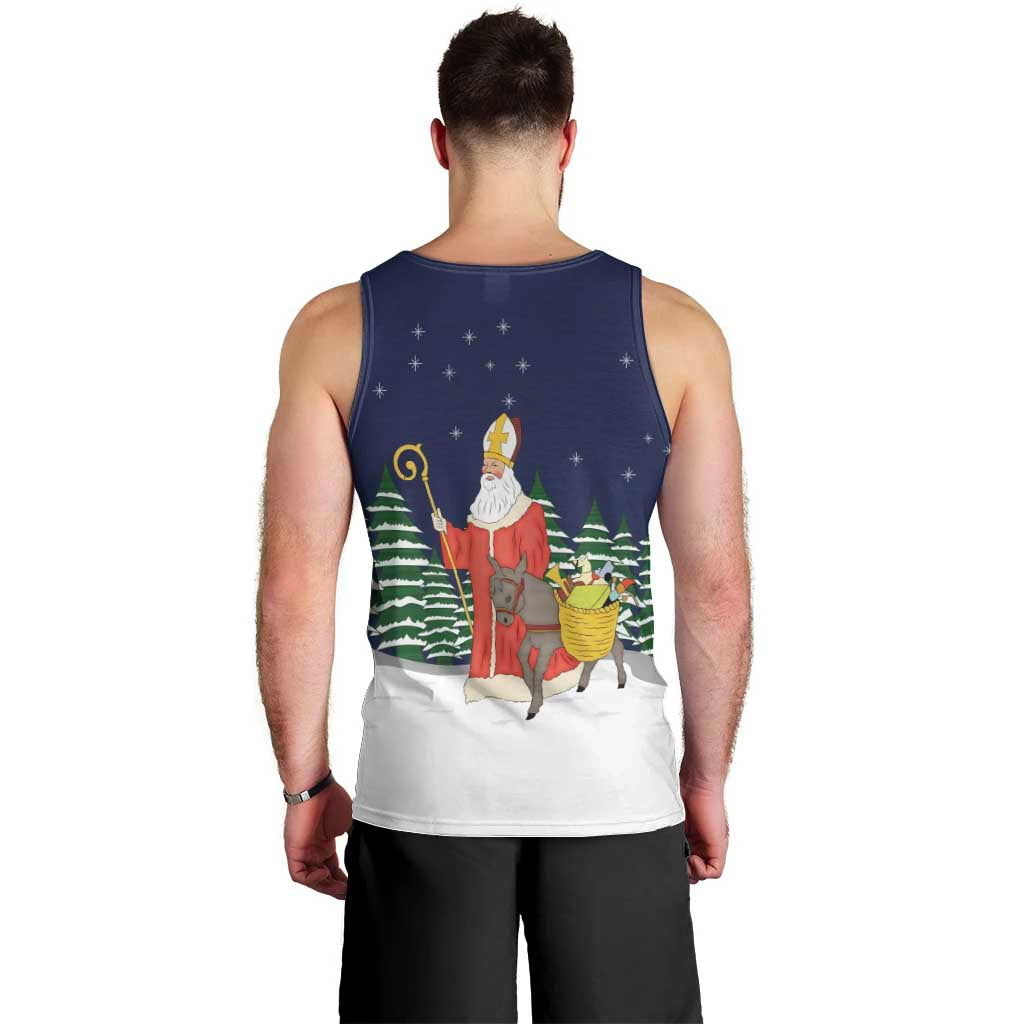 Saint Nicholas Christmas Men Tank Top Xmas Holiday Patterns - Wonder Print Shop