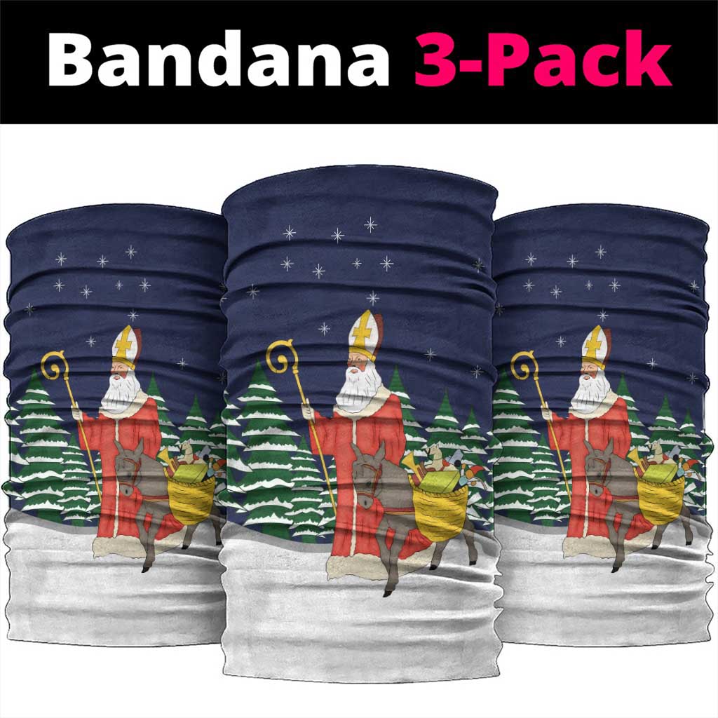 Saint Nicholas Christmas Neck Gaiter Xmas Holiday Patterns - Wonder Print Shop