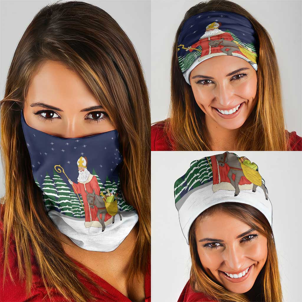 Saint Nicholas Christmas Neck Gaiter Xmas Holiday Patterns - Wonder Print Shop