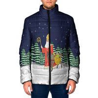 Saint Nicholas Christmas Padded Jacket Xmas Holiday Patterns - Wonder Print Shop
