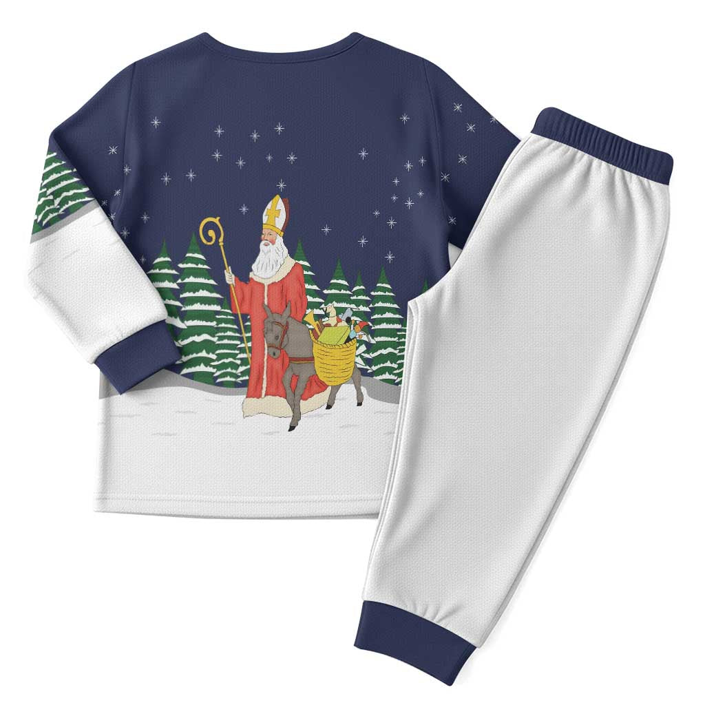 Saint Nicholas Christmas Pajama Set Xmas Holiday Patterns - Wonder Print Shop