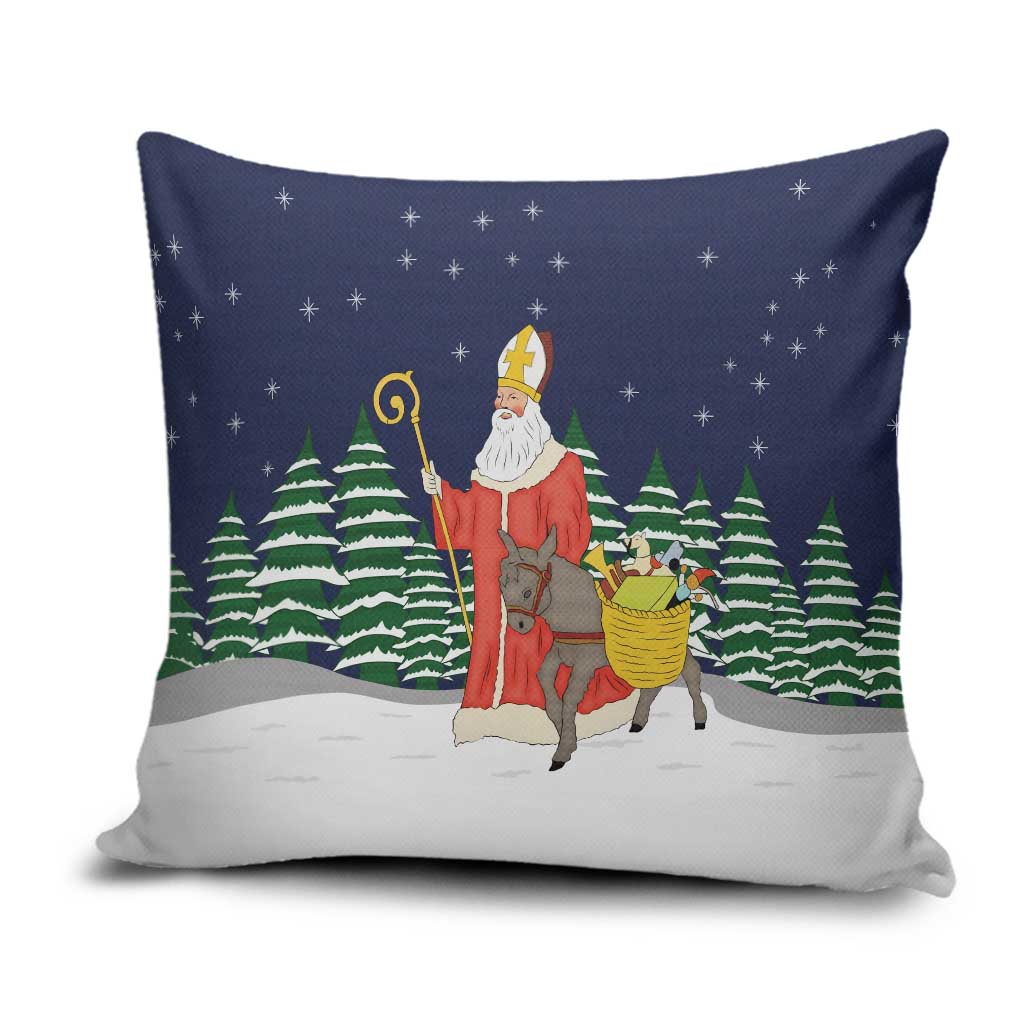 Saint Nicholas Christmas Pillow Cover Xmas Holiday Patterns - Wonder Print Shop