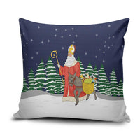 Saint Nicholas Christmas Pillow Cover Xmas Holiday Patterns - Wonder Print Shop