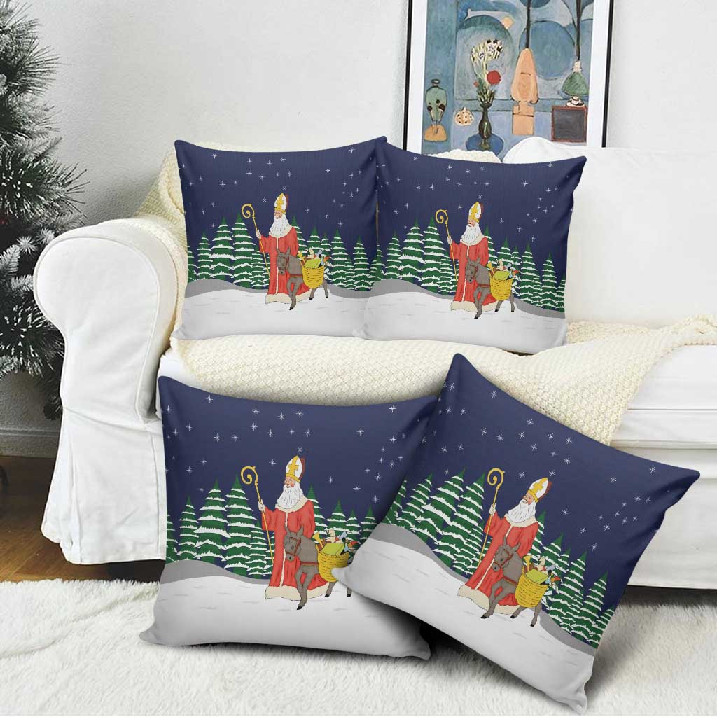 Saint Nicholas Christmas Pillow Cover Xmas Holiday Patterns - Wonder Print Shop