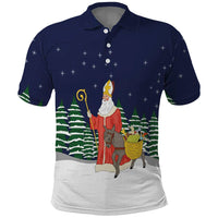 Saint Nicholas Christmas Polo Shirt Xmas Holiday Patterns - Wonder Print Shop