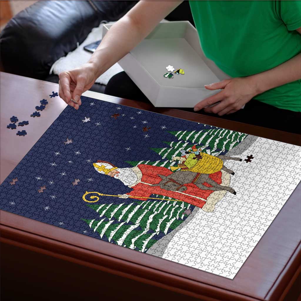 Saint Nicholas Christmas Puzzle Xmas Holiday Patterns - Wonder Print Shop