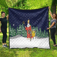 Saint Nicholas Christmas Quilt Xmas Holiday Patterns - Wonder Print Shop