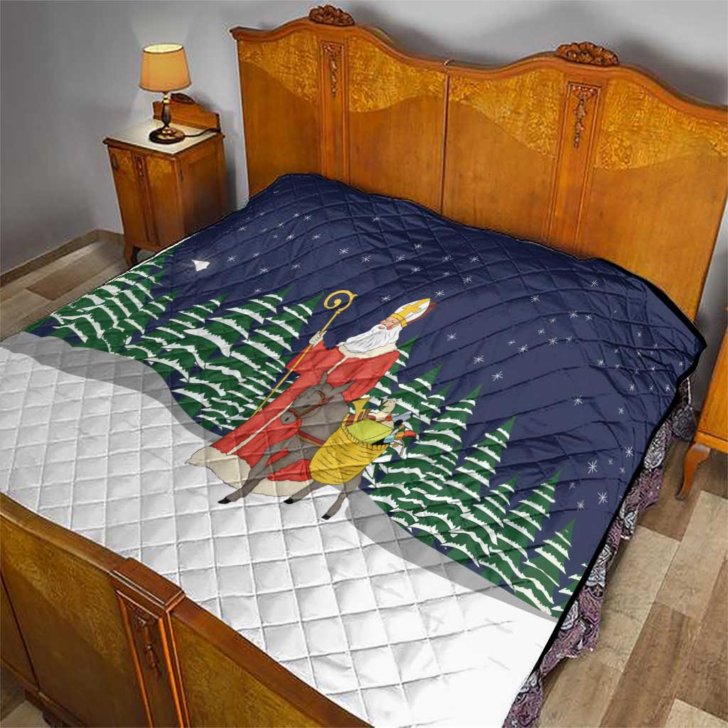 Saint Nicholas Christmas Quilt Xmas Holiday Patterns - Wonder Print Shop