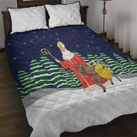 Saint Nicholas Christmas Quilt Bed Set Xmas Holiday Patterns - Wonder Print Shop