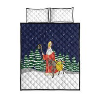 Saint Nicholas Christmas Quilt Bed Set Xmas Holiday Patterns - Wonder Print Shop