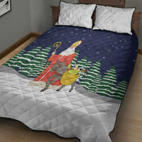 Saint Nicholas Christmas Quilt Bed Set Xmas Holiday Patterns - Wonder Print Shop