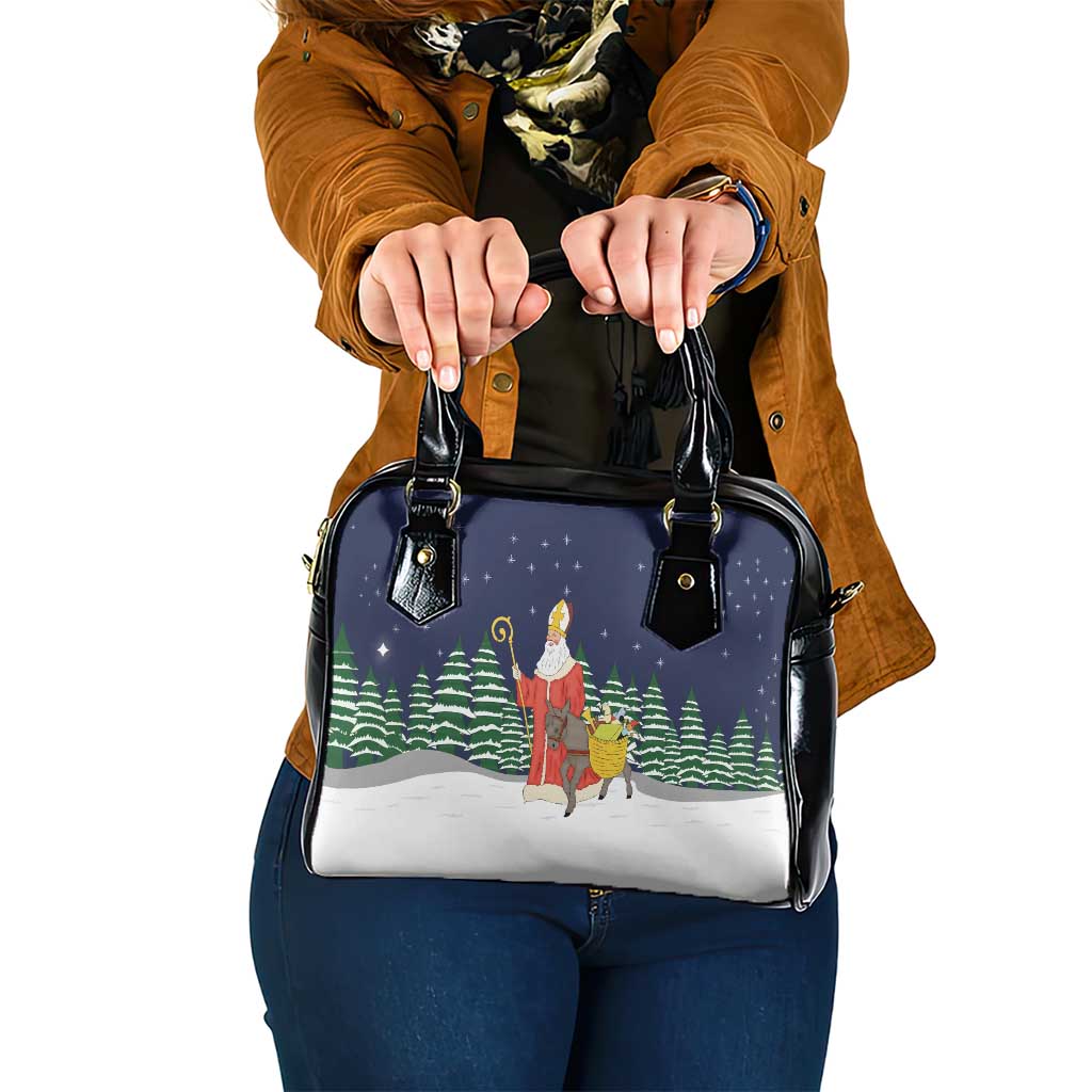Saint Nicholas Christmas Shoulder Handbag Xmas Holiday Patterns - Wonder Print Shop