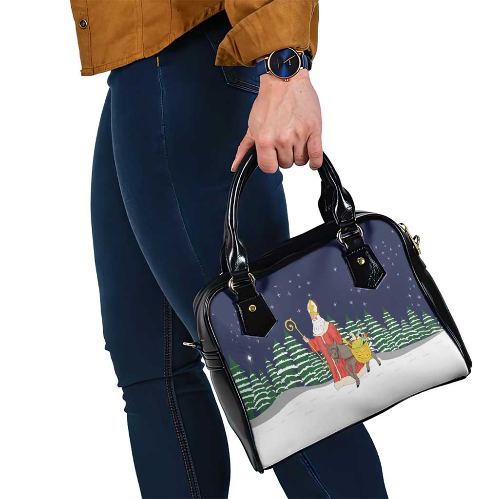 Saint Nicholas Christmas Shoulder Handbag Xmas Holiday Patterns - Wonder Print Shop