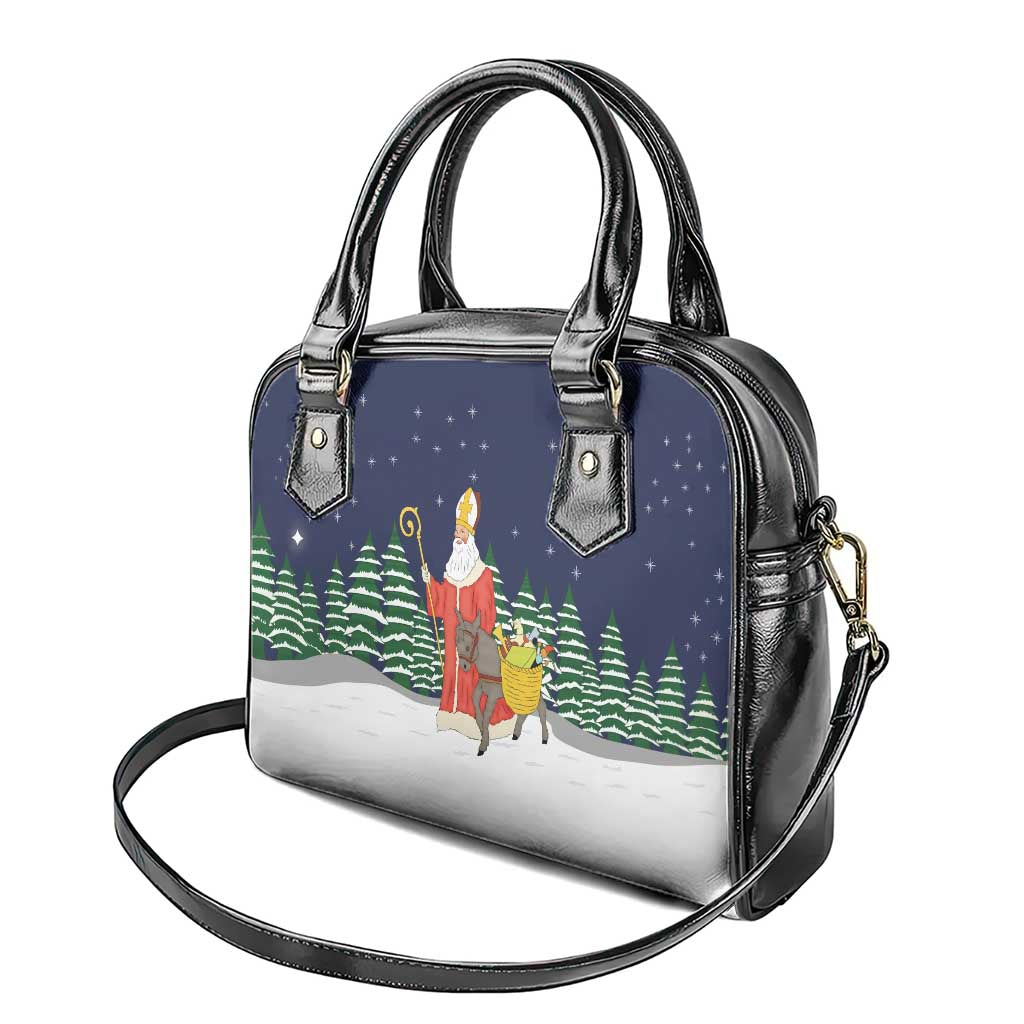 Saint Nicholas Christmas Shoulder Handbag Xmas Holiday Patterns - Wonder Print Shop