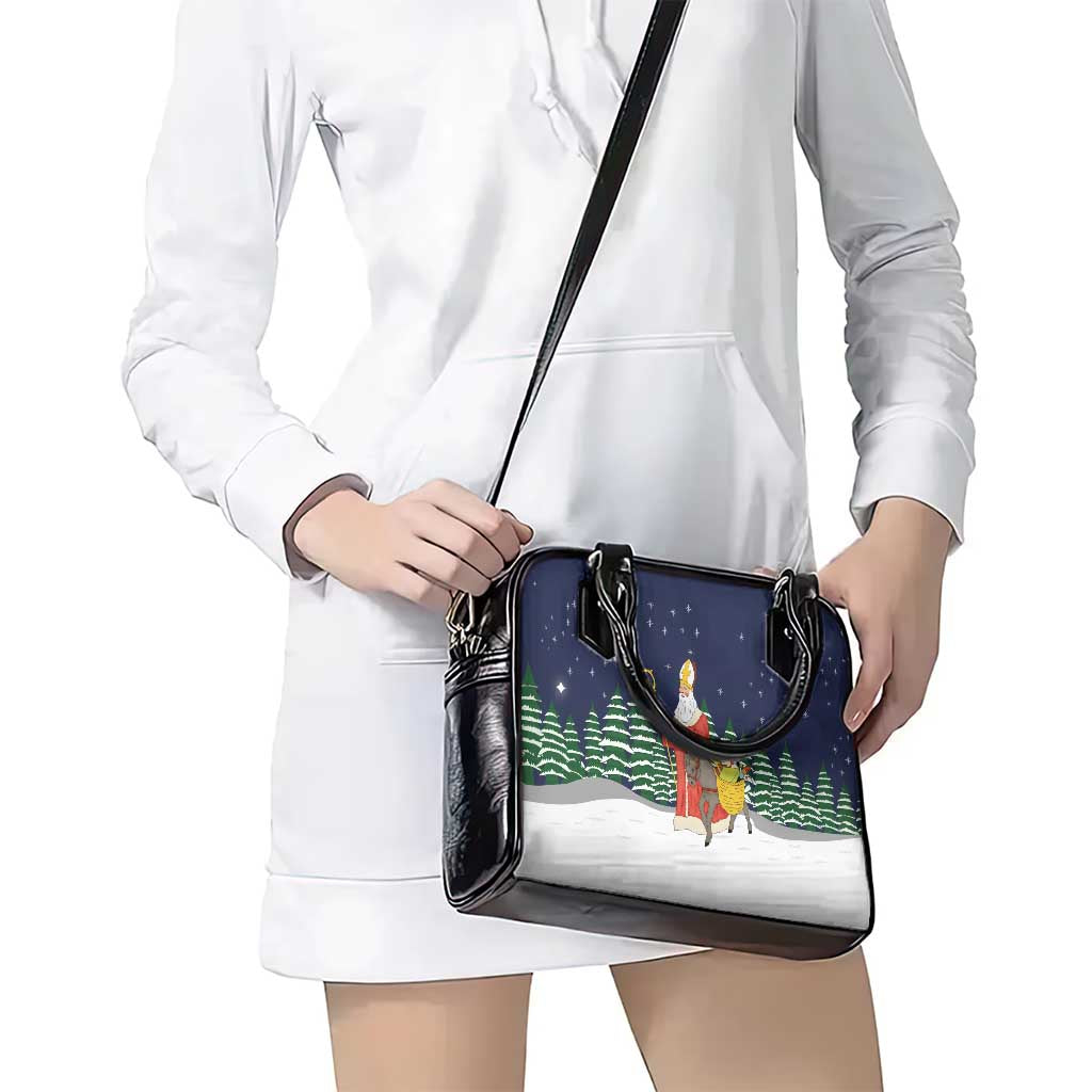Saint Nicholas Christmas Shoulder Handbag Xmas Holiday Patterns - Wonder Print Shop
