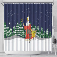 Saint Nicholas Christmas Shower Curtain Xmas Holiday Patterns - Wonder Print Shop