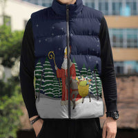 Saint Nicholas Christmas Sleeveless Puffer Jacket Xmas Holiday Patterns - Wonder Print Shop