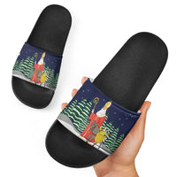 Saint Nicholas Christmas Slide Sandals Xmas Holiday Patterns - Wonder Print Shop