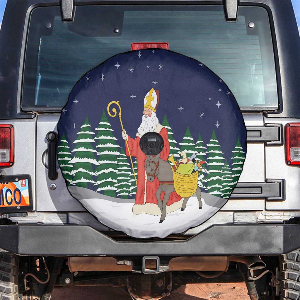 Saint Nicholas Christmas Spare Tire Cover Xmas Holiday Patterns - Wonder Print Shop