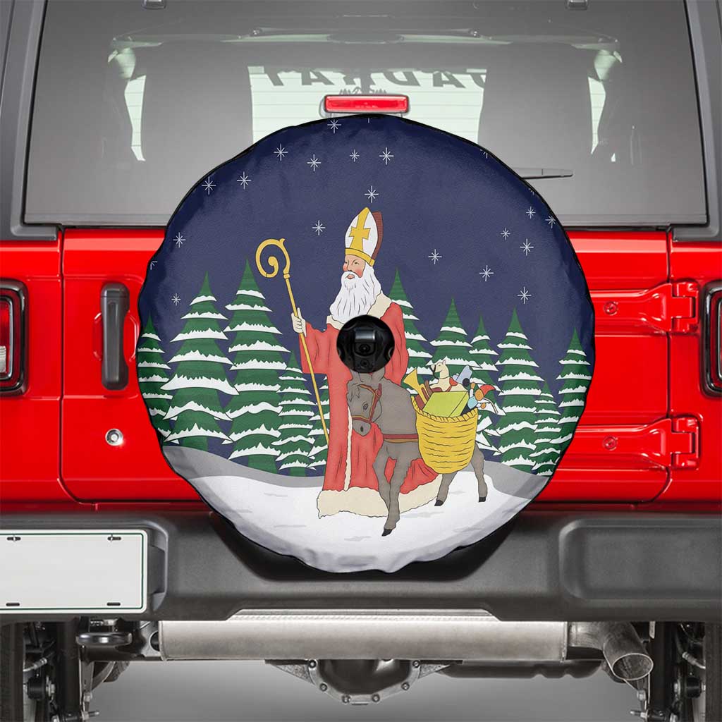 Saint Nicholas Christmas Spare Tire Cover Xmas Holiday Patterns - Wonder Print Shop