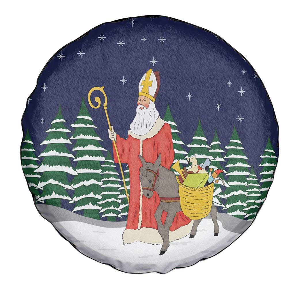 Saint Nicholas Christmas Spare Tire Cover Xmas Holiday Patterns - Wonder Print Shop