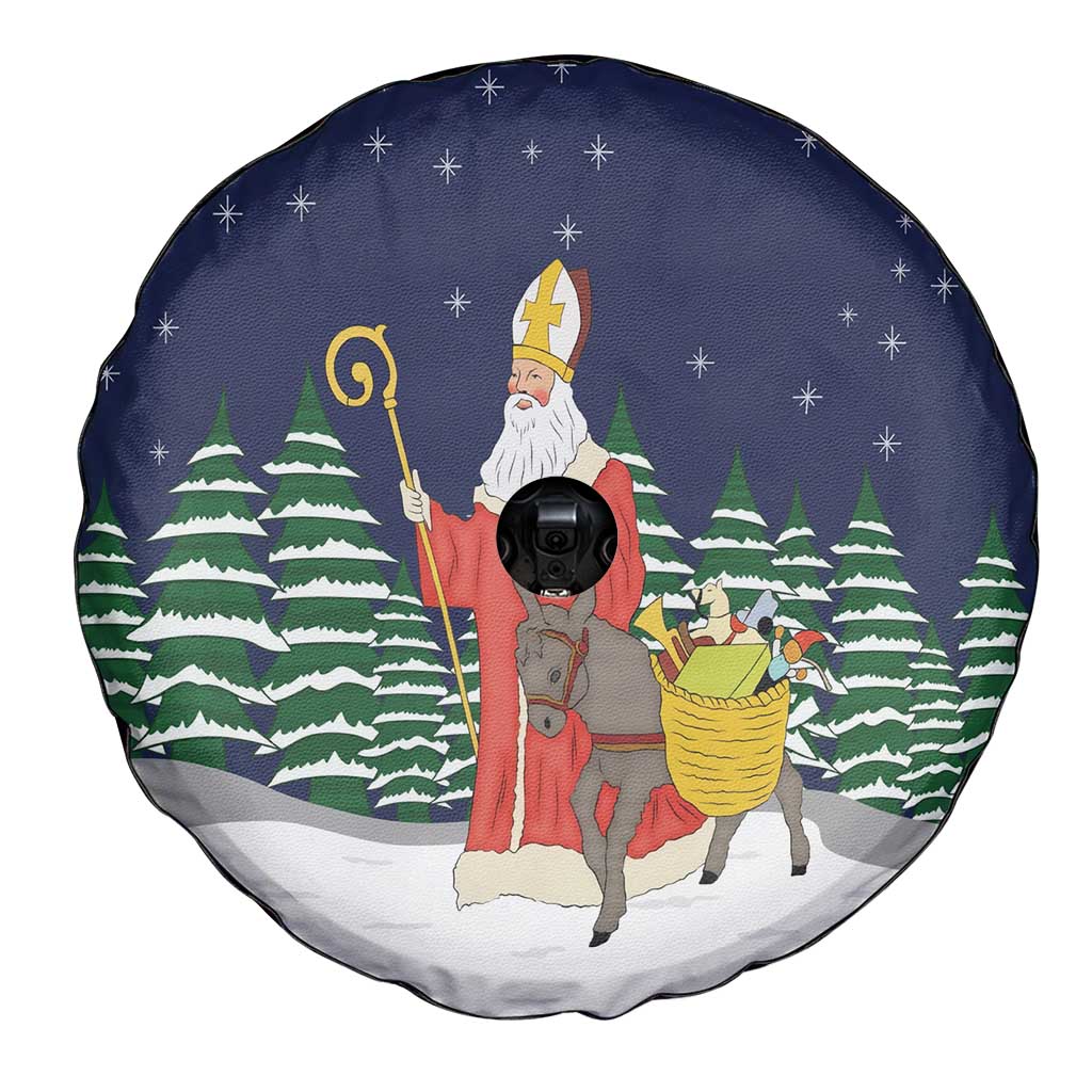 Saint Nicholas Christmas Spare Tire Cover Xmas Holiday Patterns - Wonder Print Shop