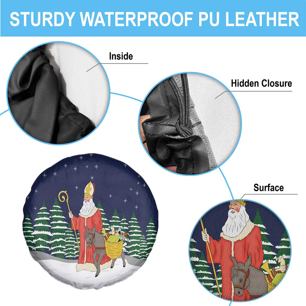 Saint Nicholas Christmas Spare Tire Cover Xmas Holiday Patterns - Wonder Print Shop
