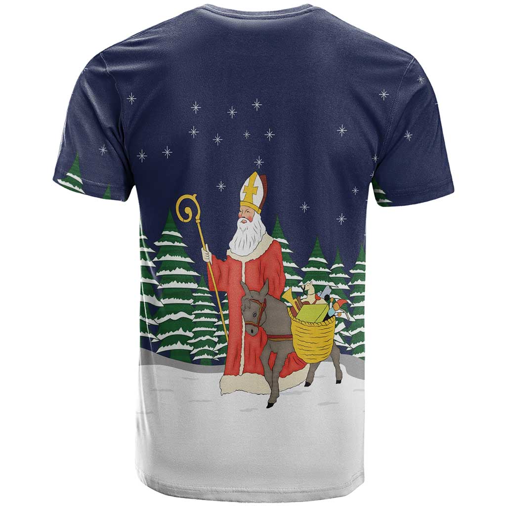 Saint Nicholas Christmas T Shirt Xmas Holiday Patterns - Wonder Print Shop