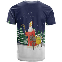 Saint Nicholas Christmas T Shirt Xmas Holiday Patterns - Wonder Print Shop