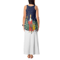 Saint Nicholas Christmas Tank Maxi Dress Xmas Holiday Patterns - Wonder Print Shop
