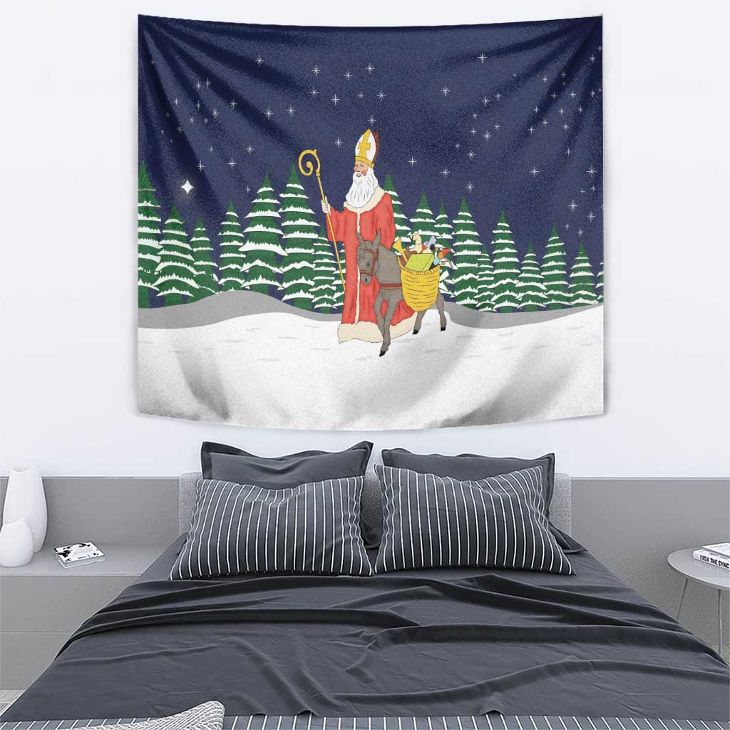 Saint Nicholas Christmas Tapestry Xmas Holiday Patterns - Wonder Print Shop