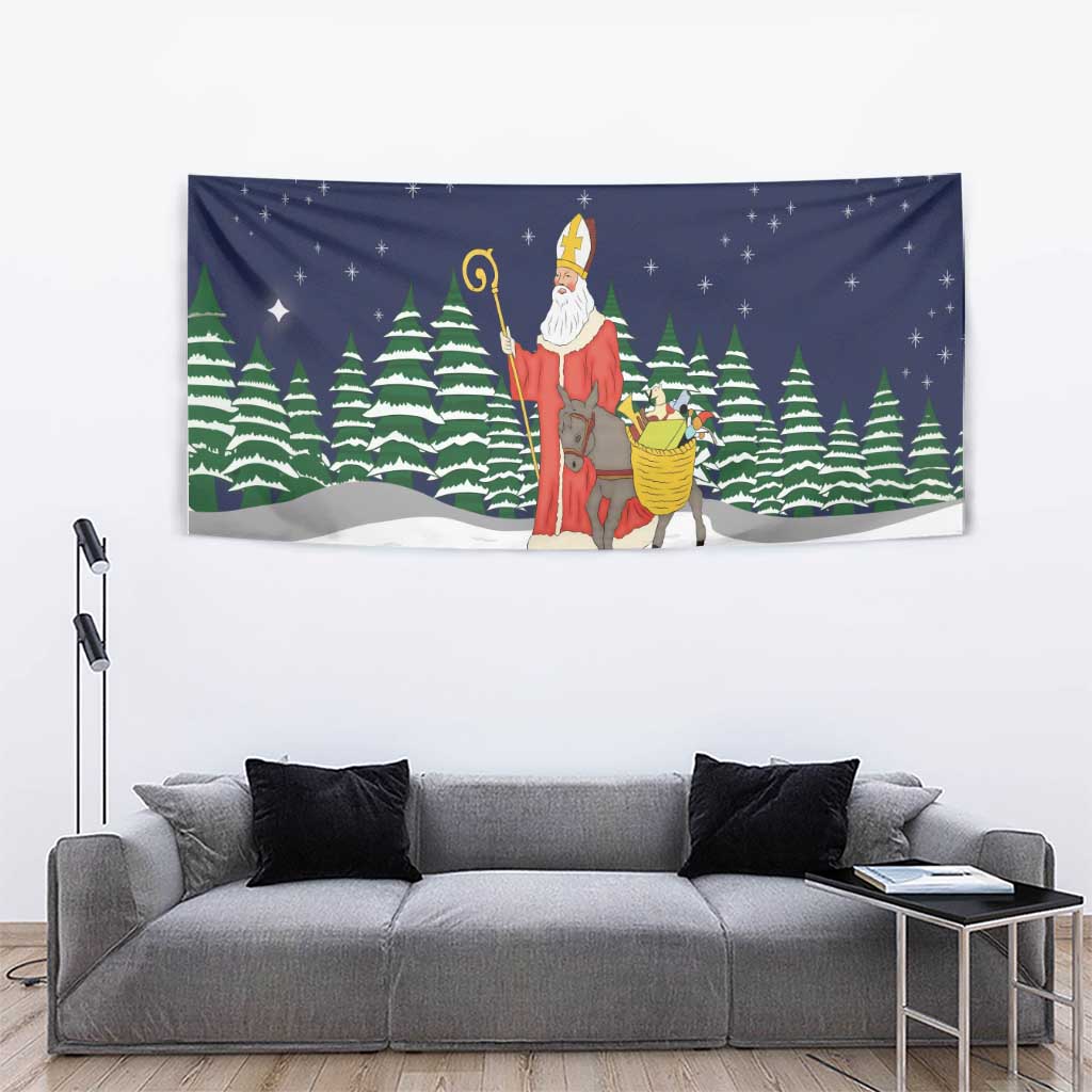 Saint Nicholas Christmas Tapestry Xmas Holiday Patterns - Wonder Print Shop