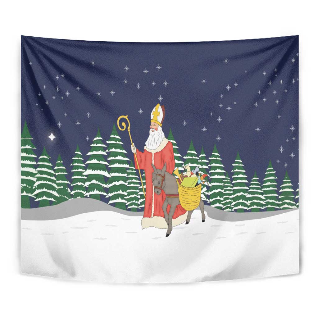 Saint Nicholas Christmas Tapestry Xmas Holiday Patterns - Wonder Print Shop