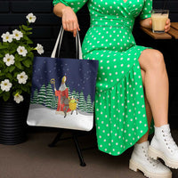 Saint Nicholas Christmas Tote Bag Xmas Holiday Patterns - Wonder Print Shop