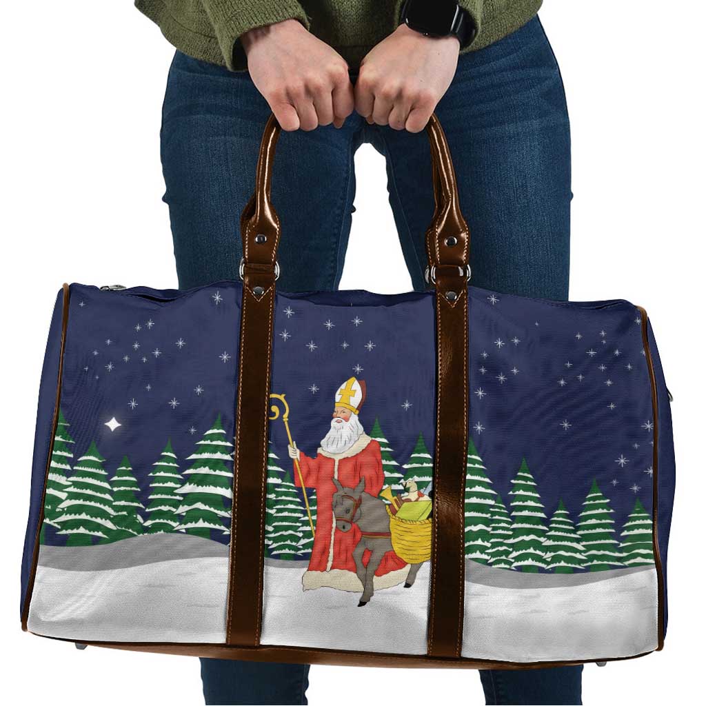 Saint Nicholas Christmas Travel Bag Xmas Holiday Patterns - Wonder Print Shop