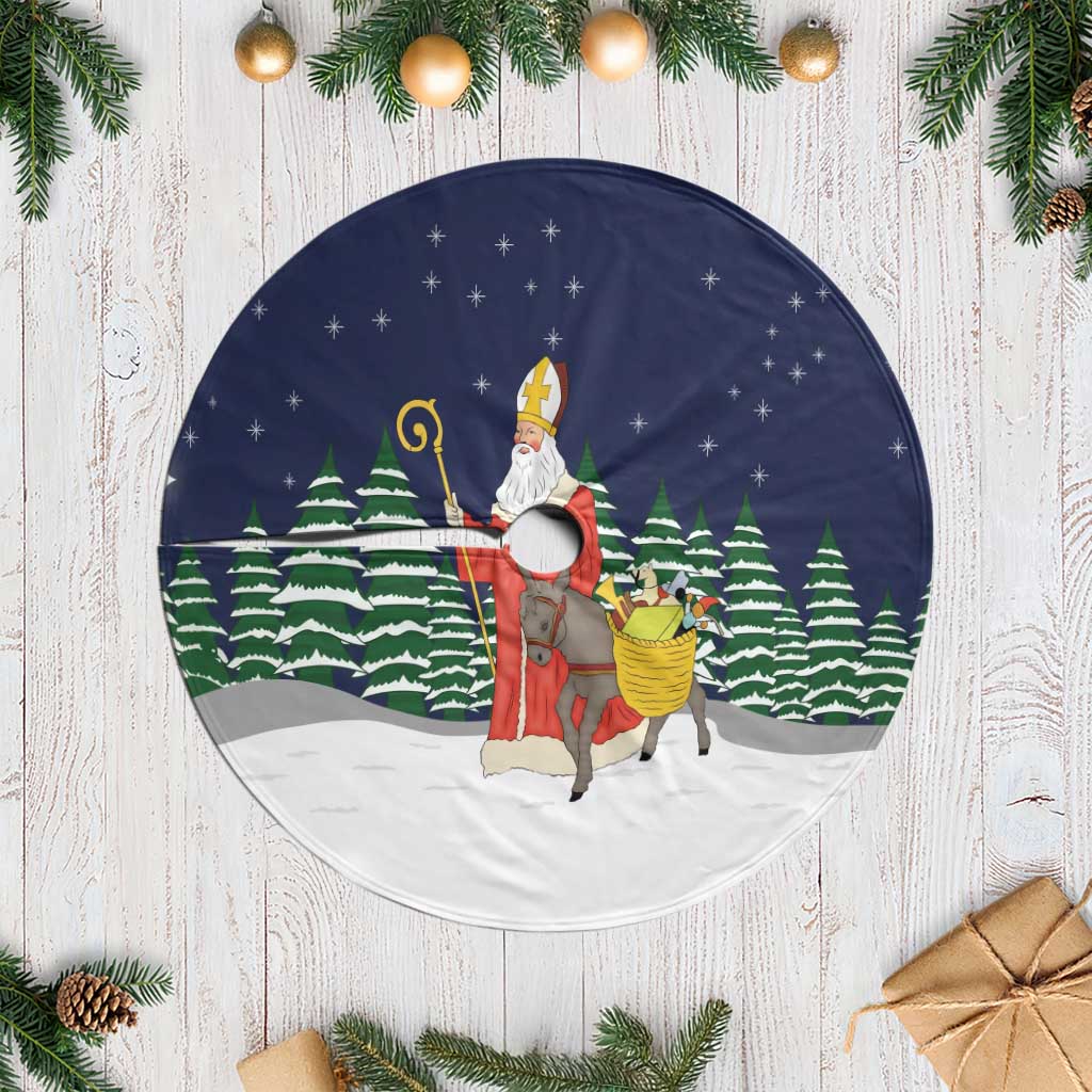 Saint Nicholas Christmas Tree Skirt Xmas Holiday Patterns - Wonder Print Shop