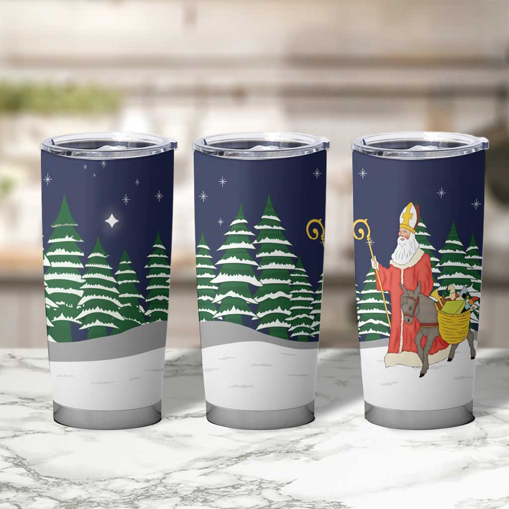 Saint Nicholas Christmas Tumbler Cup Xmas Holiday Patterns - Wonder Print Shop
