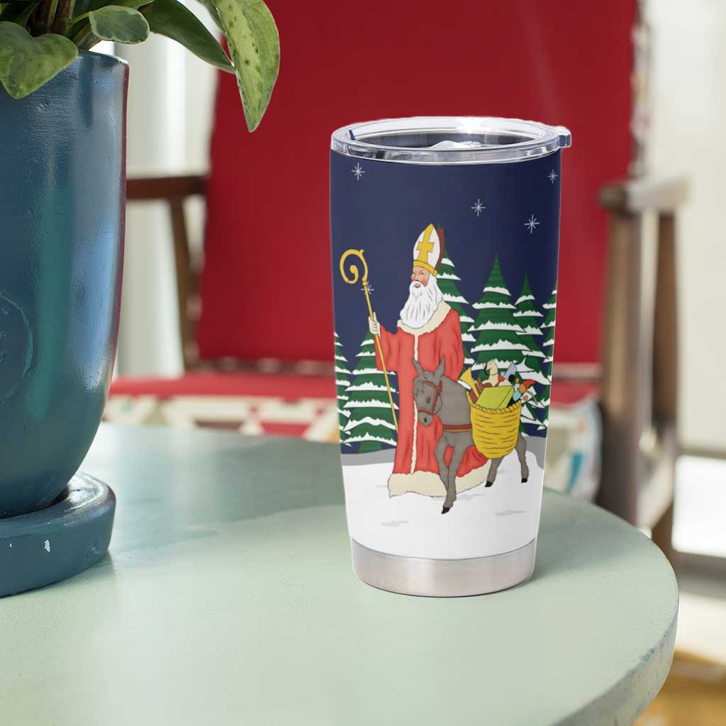 Saint Nicholas Christmas Tumbler Cup Xmas Holiday Patterns - Wonder Print Shop