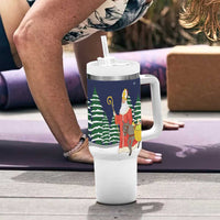 Saint Nicholas Christmas Tumbler With Handle Xmas Holiday Patterns - Wonder Print Shop