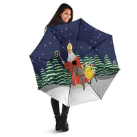 Saint Nicholas Christmas Umbrella Xmas Holiday Patterns - Wonder Print Shop