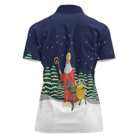 Saint Nicholas Christmas Women Polo Shirt Xmas Holiday Patterns - undefined