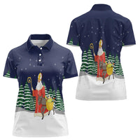 Saint Nicholas Christmas Women Polo Shirt Xmas Holiday Patterns - undefined
