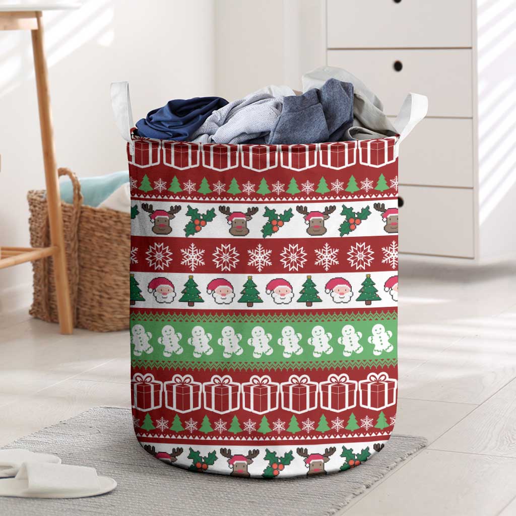 Snowman Tree Christmas Laundry Basket Xmas Holiday Patterns - Wonder Print Shop