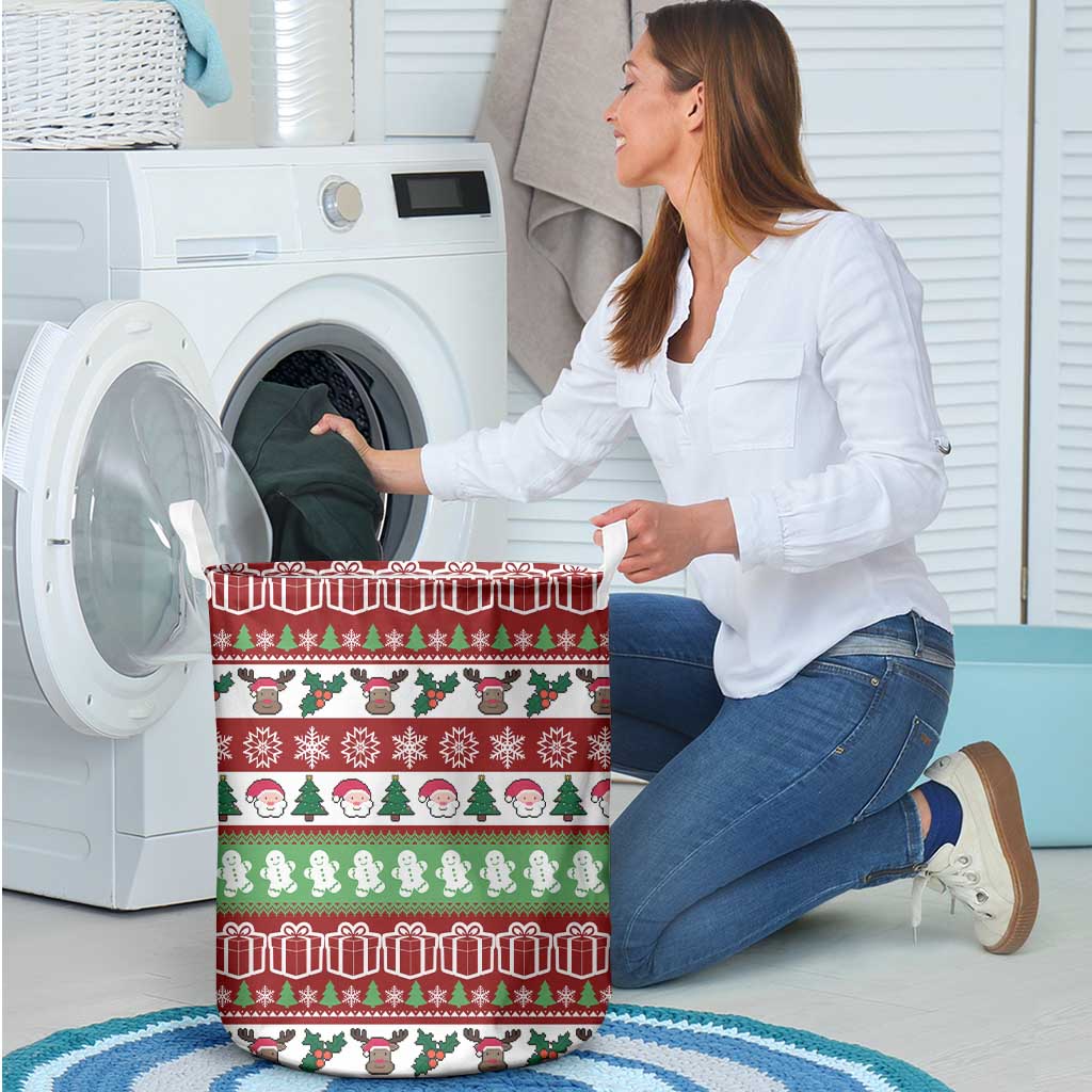 Snowman Tree Christmas Laundry Basket Xmas Holiday Patterns - Wonder Print Shop