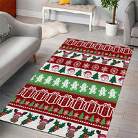Snowman Tree Christmas Area Rug Xmas Holiday Patterns - Wonder Print Shop
