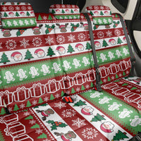 Snowman Tree Christmas Back Car Seat Cover Xmas Holiday Patterns - Wonder Print Shop