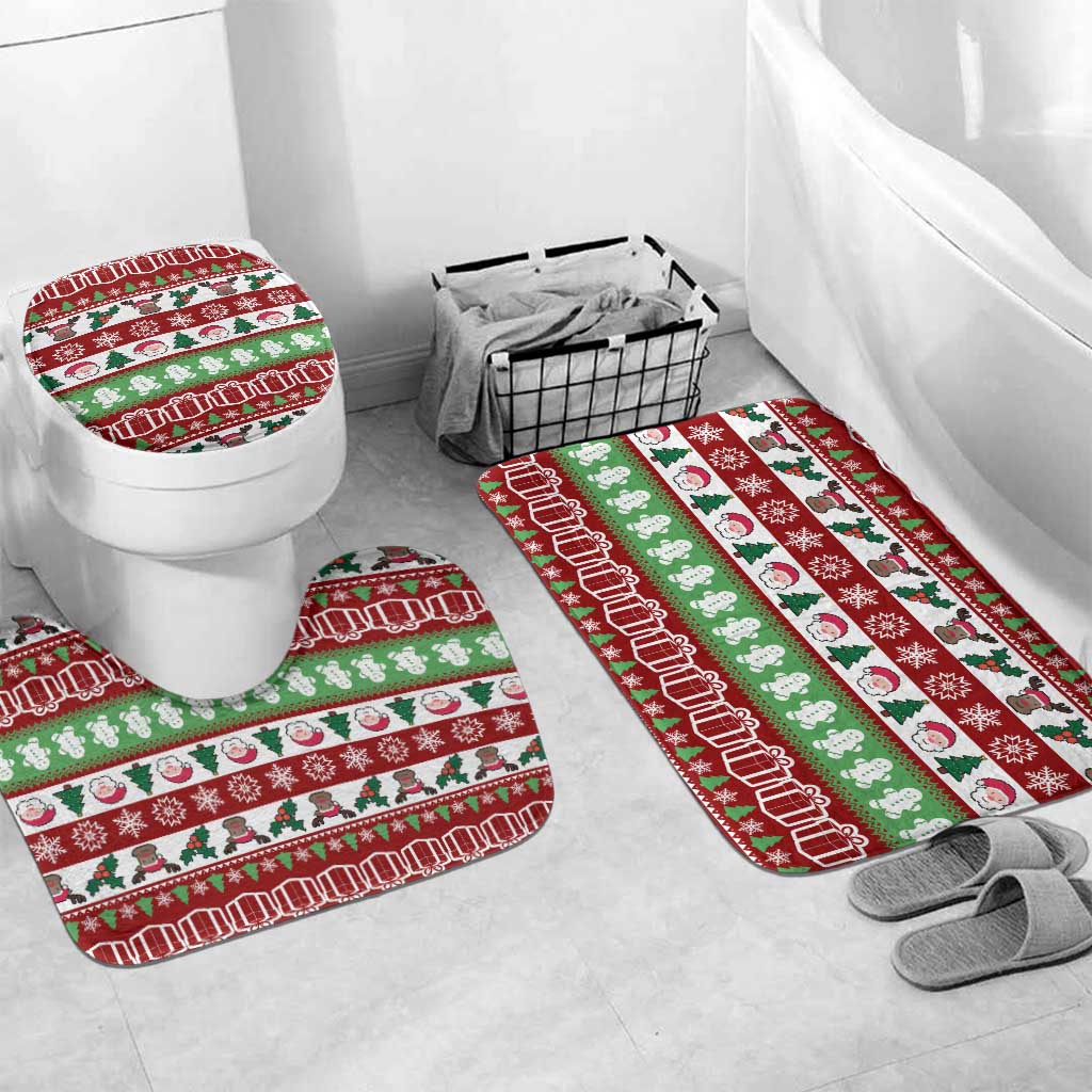 Snowman Tree Christmas Bathroom Set Xmas Holiday Patterns - Wonder Print Shop