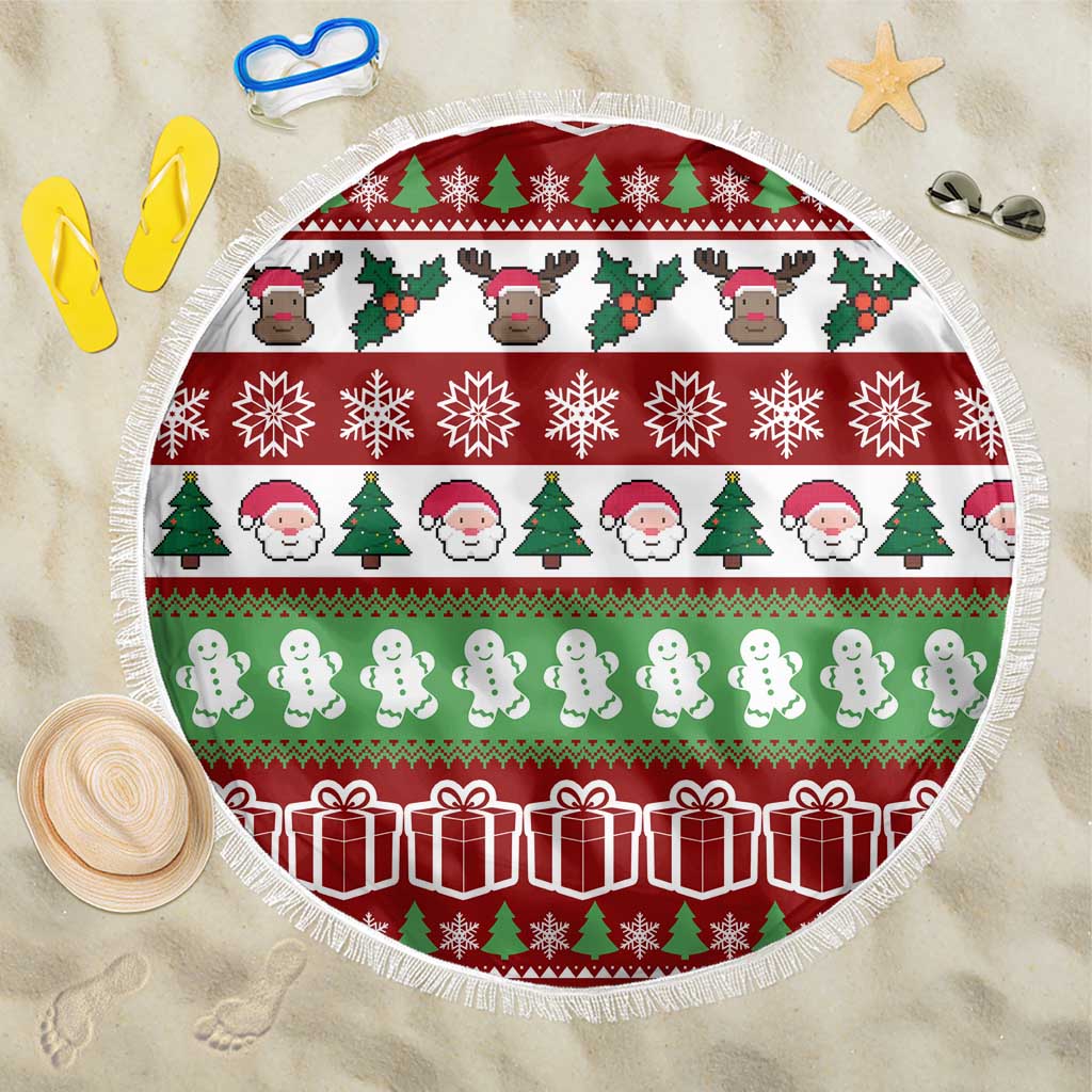 Snowman Tree Christmas Beach Blanket Xmas Holiday Patterns - Wonder Print Shop
