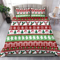Snowman Tree Christmas Bedding Set Xmas Holiday Patterns - Wonder Print Shop
