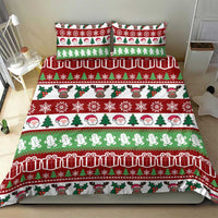 Snowman Tree Christmas Bedding Set Xmas Holiday Patterns - Wonder Print Shop
